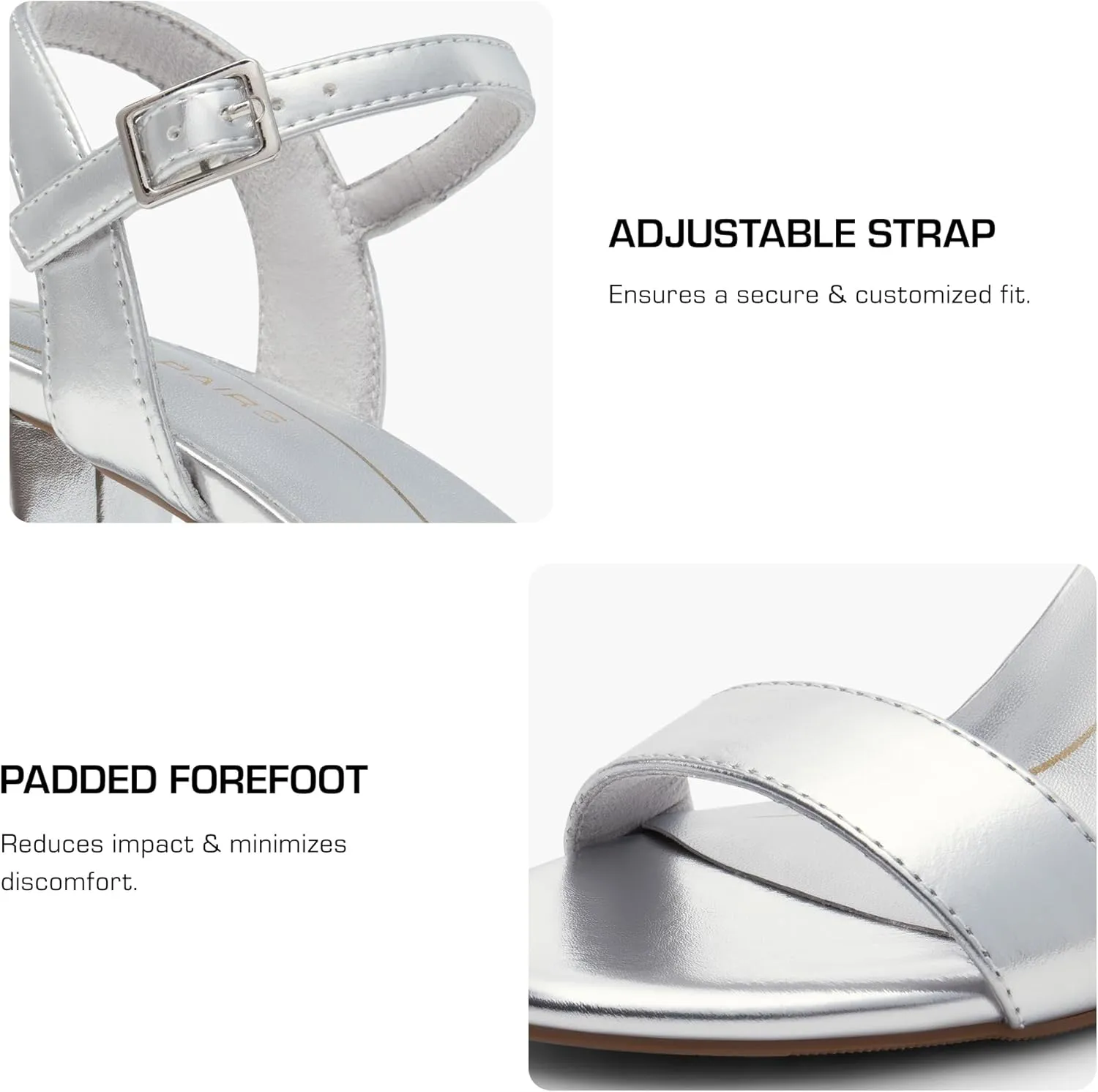 DREAM PAIRS Women's Chunky Heels Block Round Open Toe Ankle Strap Heel Fashion Wedding Party Comfort Dress Sandals Shoes