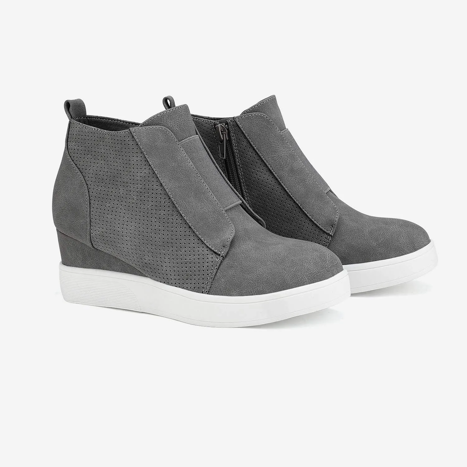 DREAM PAIRS Women’s Platform Wedge Sneakers Ankle Booties