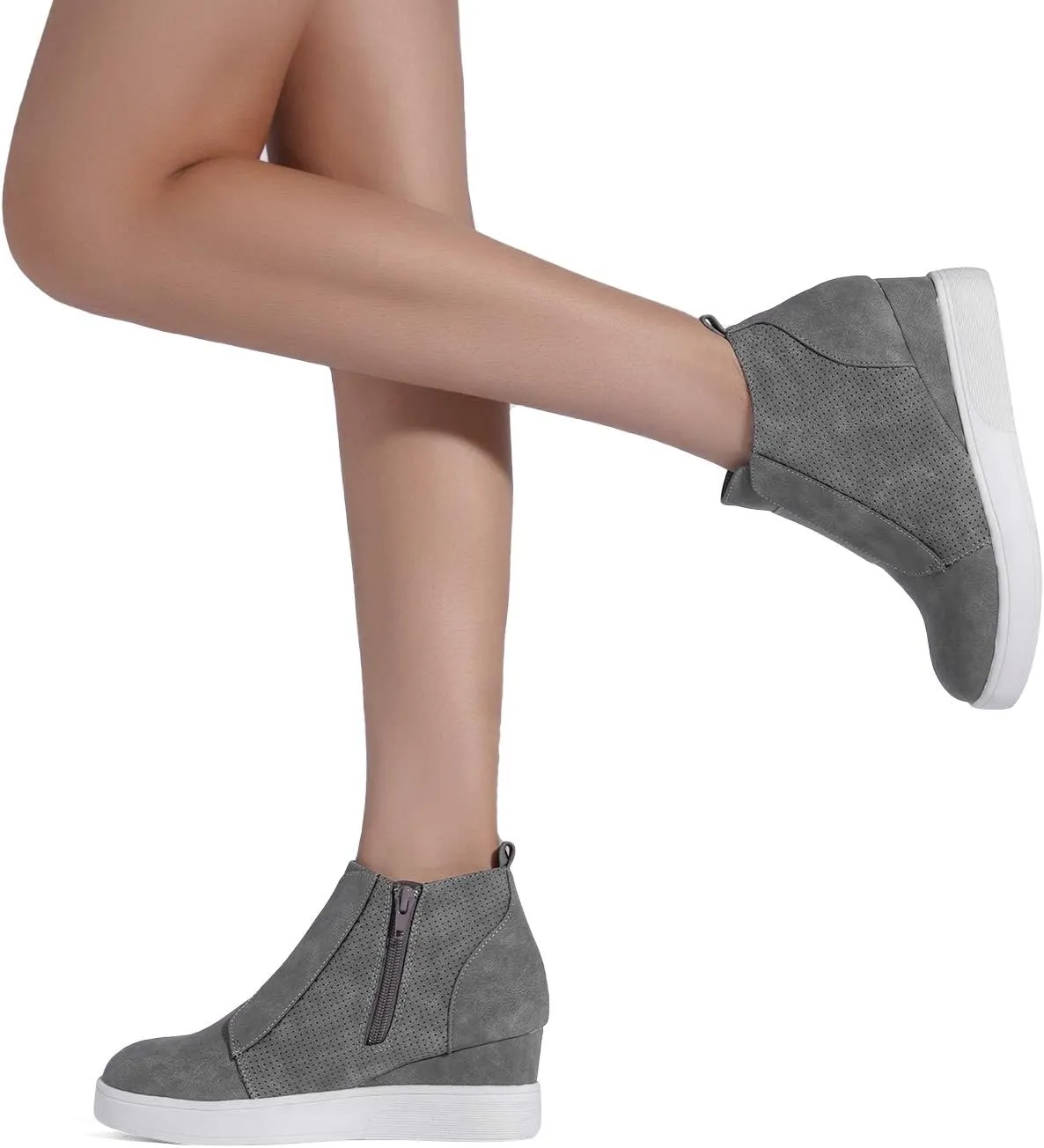 DREAM PAIRS Women’s Platform Wedge Sneakers Ankle Booties