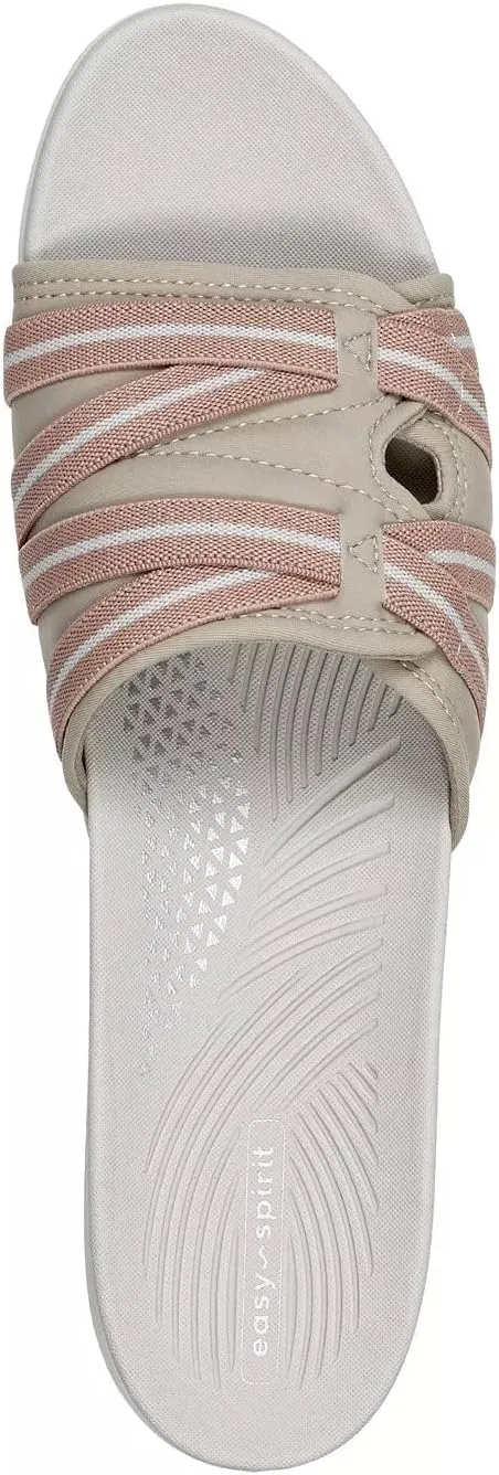 Easy Spirit Womens Wisher 2 Cushioned Footbed Peep-Toe Slide Sandals