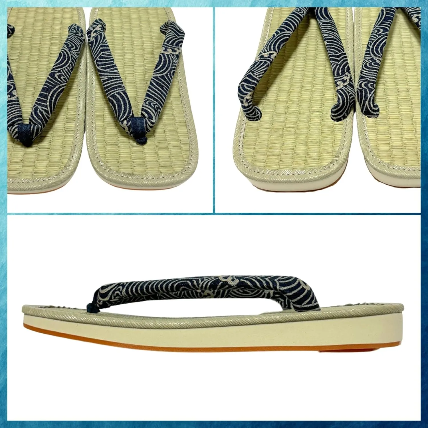 Edoten] Japan Setta Zori Men's rush grass(sole Amezoko)
