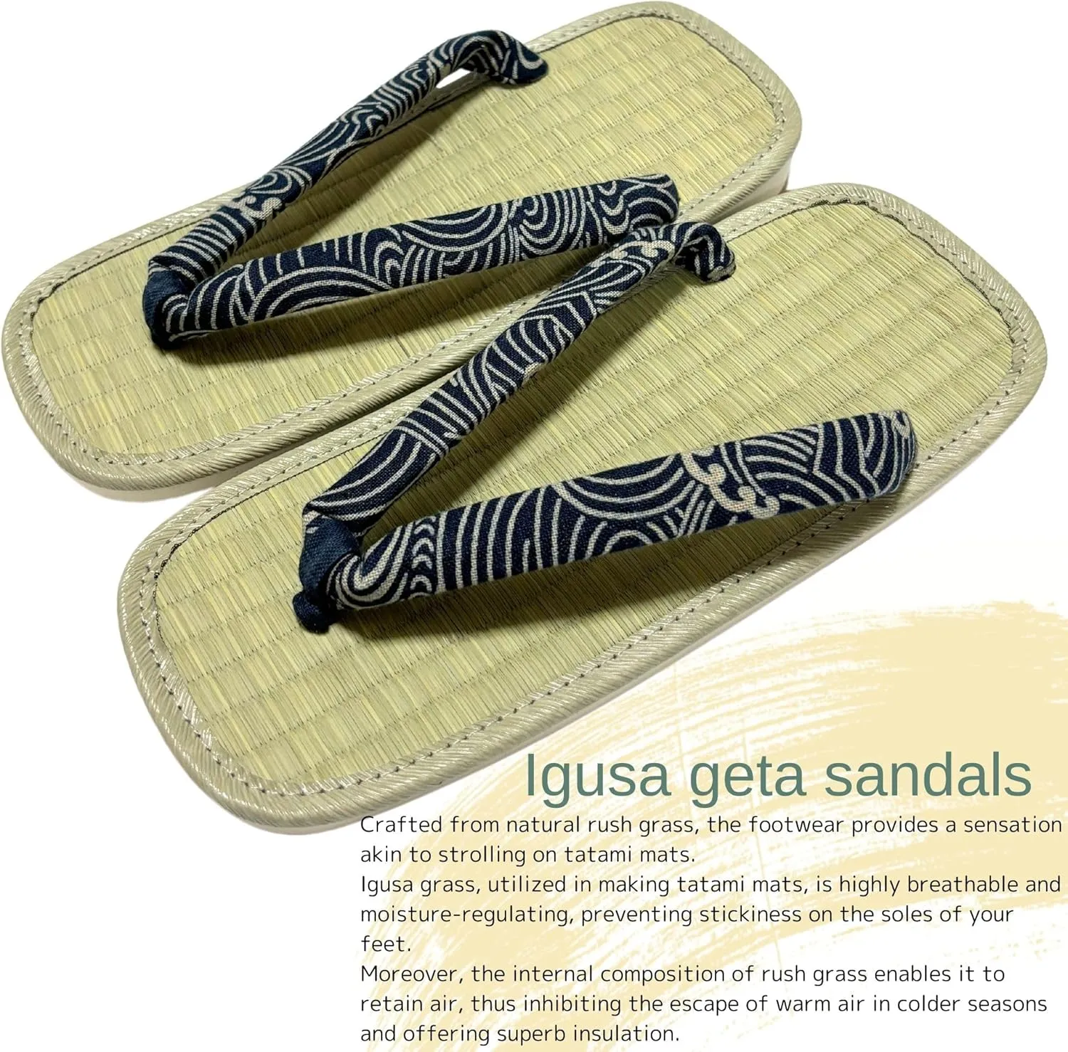 Edoten] Japan Setta Zori Men's rush grass(sole Amezoko)