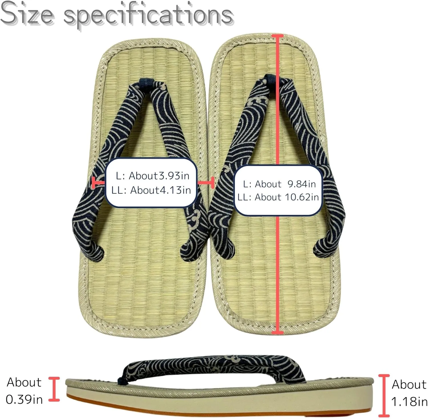 Edoten] Japan Setta Zori Men's rush grass(sole Amezoko)