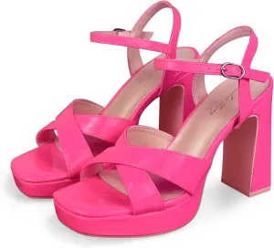 Elisabet Tang Chunky Platform Heeled Sandals for Women Sexy Square Toe Heels High Ankle Strappy Sandals for Summer Wedding Party Prom and Dating