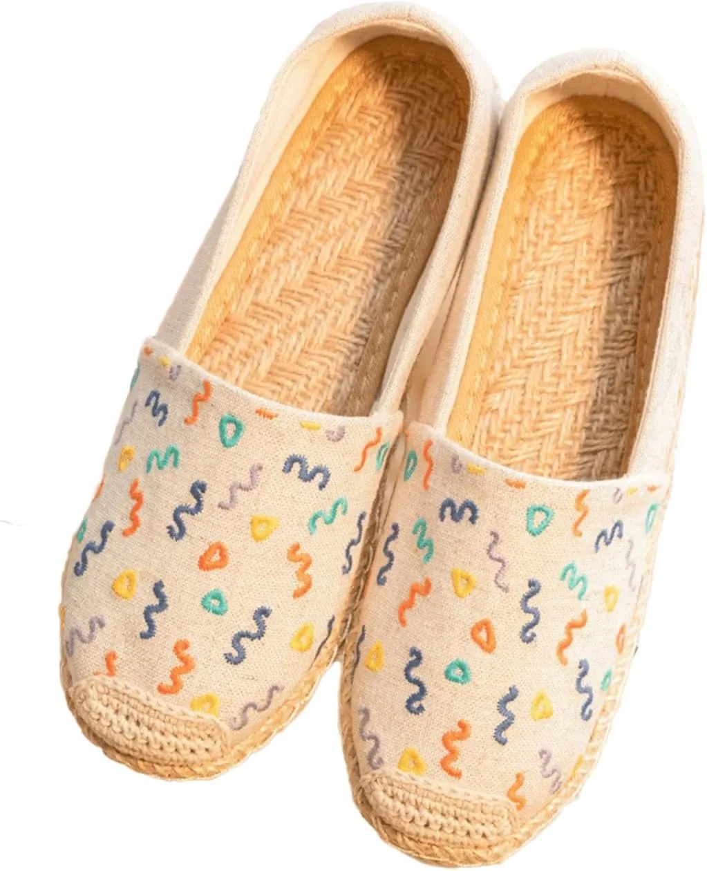 Espadrilles for Women Flat Sandals 2024 Spring Summer Casual Comfortable Canvas Slip on Shoes