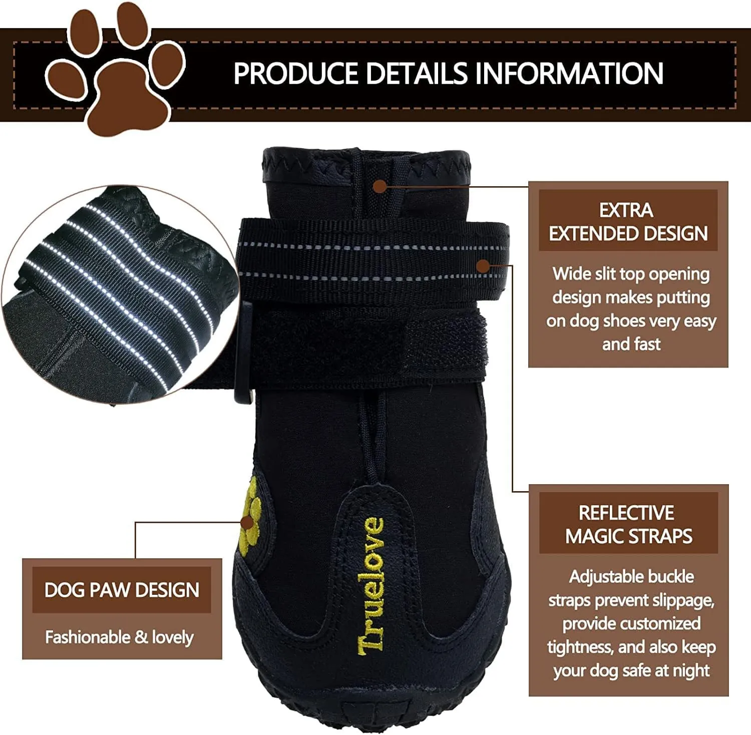 Expawlorer Dog Shoes for Small Dogs, Dog Shoes for Hot Pavement, Hiking Walking, Anti-Slip Rugged Sole,Waterproof Dog Booties for Outdoor Rain Days, All Weather Dog Boots & Paw Protectors (Black)