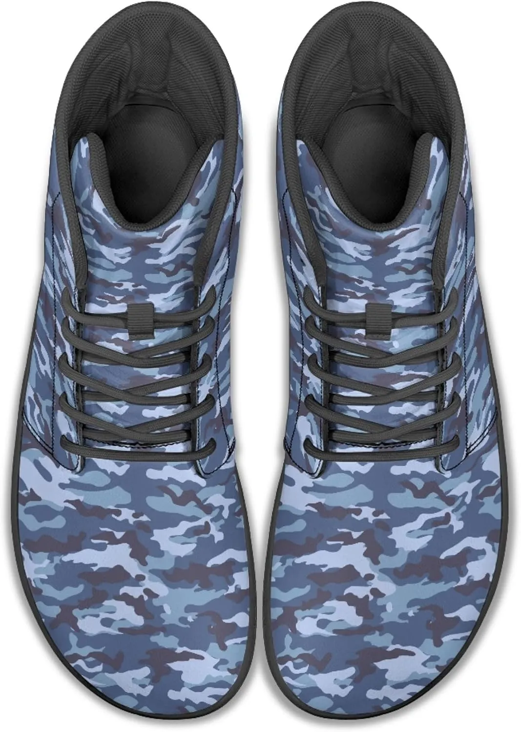 Fashion Print Womens Mens High Top Barefoot Sneakers Flat Shoes
