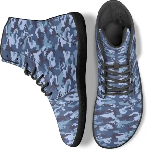 Fashion Print Womens Mens High Top Barefoot Sneakers Flat Shoes