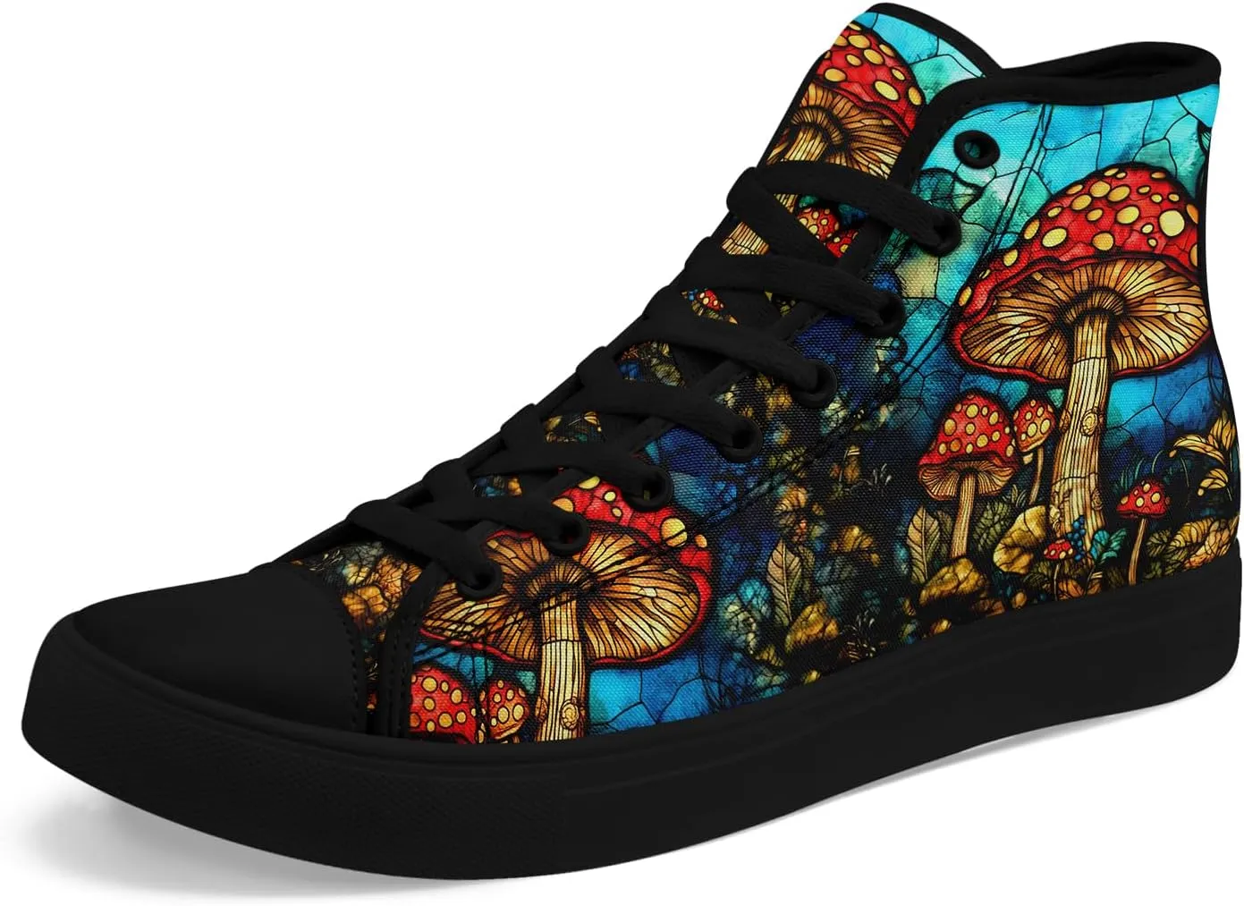 Fashion Skull High-Top Canvas Shoes for Men Women -Unique Vibrant High Top Sneakers Comfortable Casual Shoes