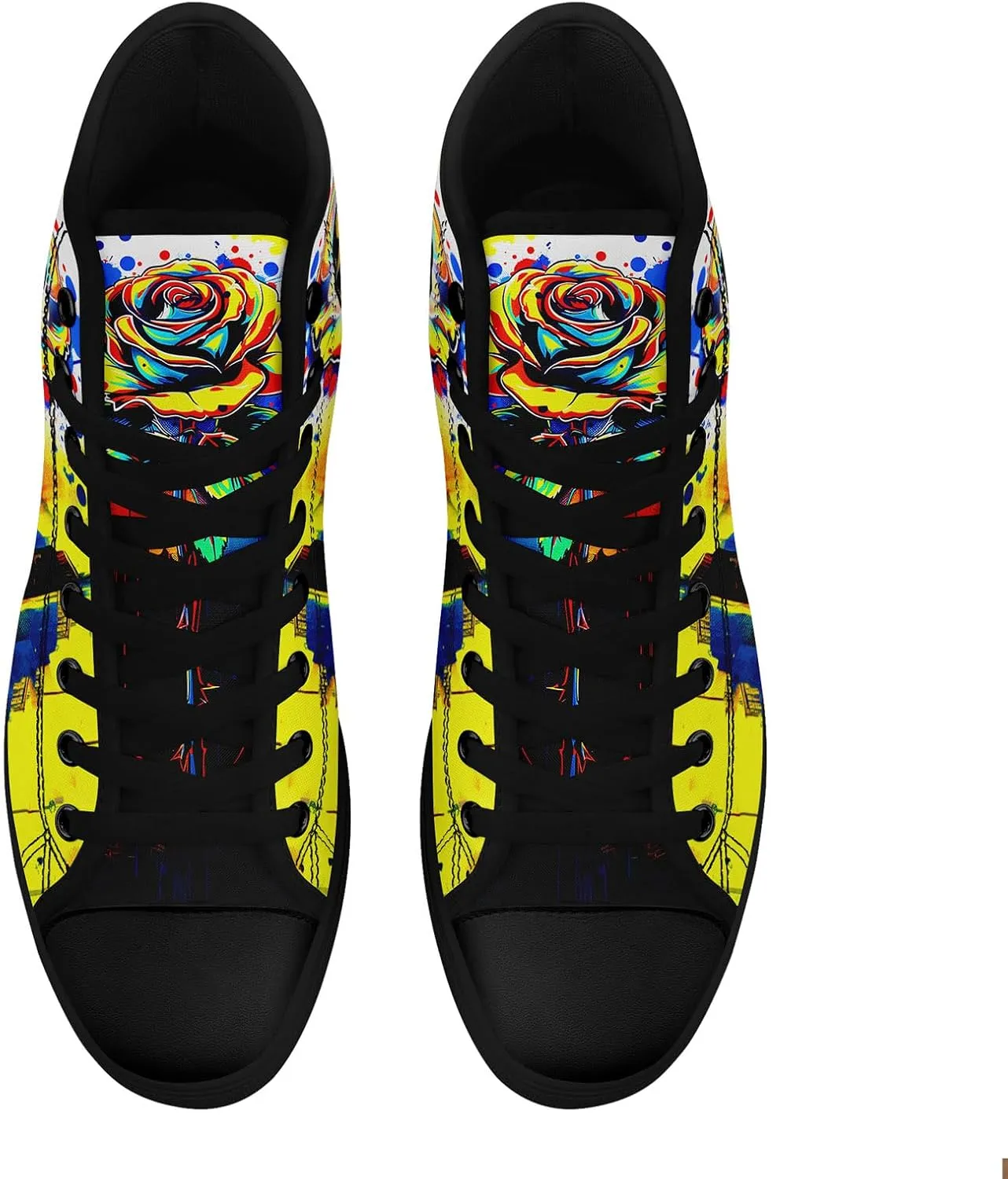Fashion Skull High-Top Canvas Shoes for Men Women -Unique Vibrant High Top Sneakers Comfortable Casual Shoes