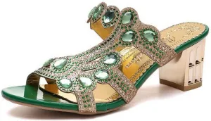 Fashion Women's Sandals Chunky Heel Hollow Casual High Heel Sandals