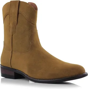 Ferro Aldo Alejandro MFA606326 Mens Memory Foam Casual High Western Buckle Strap Ankle Dress Boots