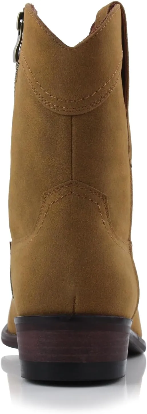 Ferro Aldo Alejandro MFA606326 Mens Memory Foam Casual High Western Buckle Strap Ankle Dress Boots