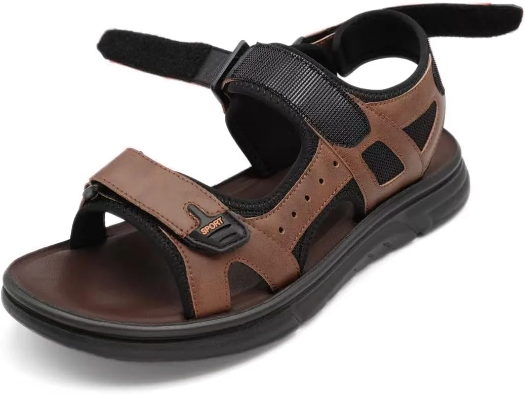 Finishing & Sewing Men's Sport Sandals with Adjustable Straps, Comfort Outdoor Athletic Walking Summer Sandals