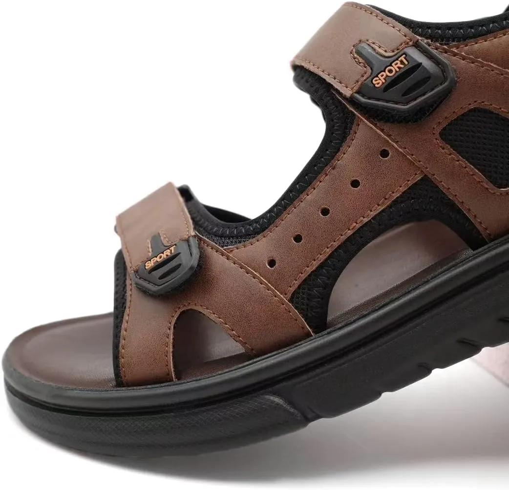 Finishing & Sewing Men's Sport Sandals with Adjustable Straps, Comfort Outdoor Athletic Walking Summer Sandals