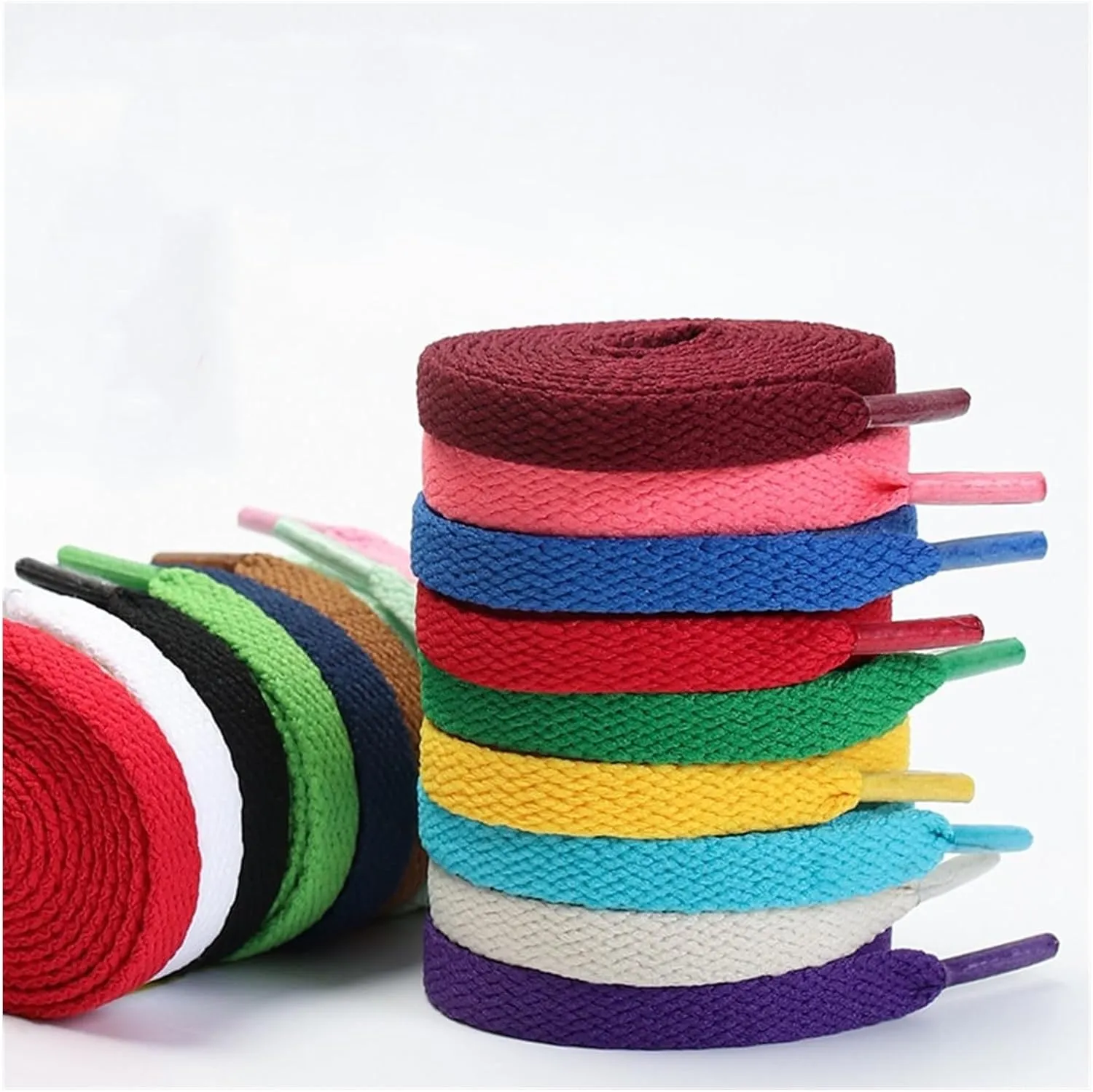 Flat Shoelaces Rubber Banf For Athletic Shoe Casual Shoes Lace For Sneakers College Style Shoestring For Men Women