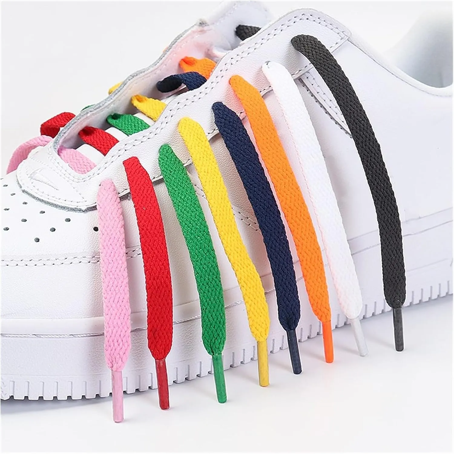 Flat Shoelaces Rubber Banf For Athletic Shoe Casual Shoes Lace For Sneakers College Style Shoestring For Men Women