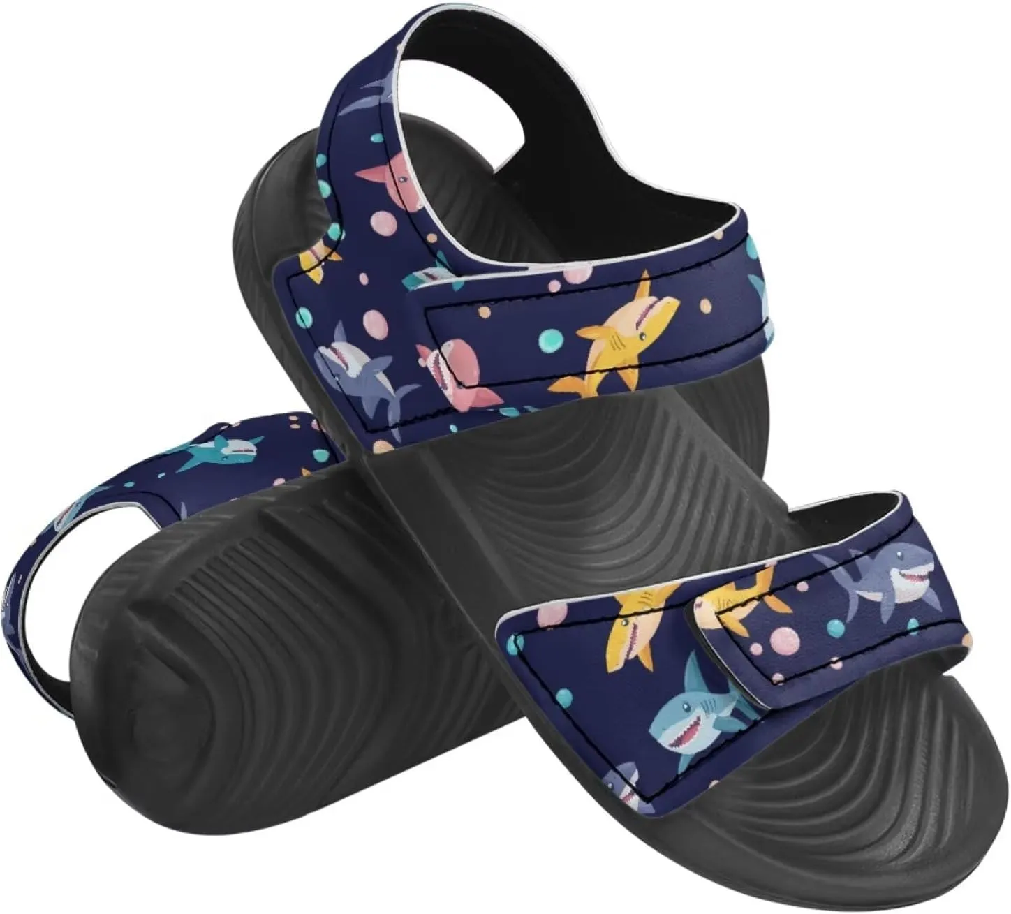 Forchrinse Boys Dragon Sandals Summer Open Toe Hiking Sports Sandal Cool Print PU Leather Beach Water Shoes