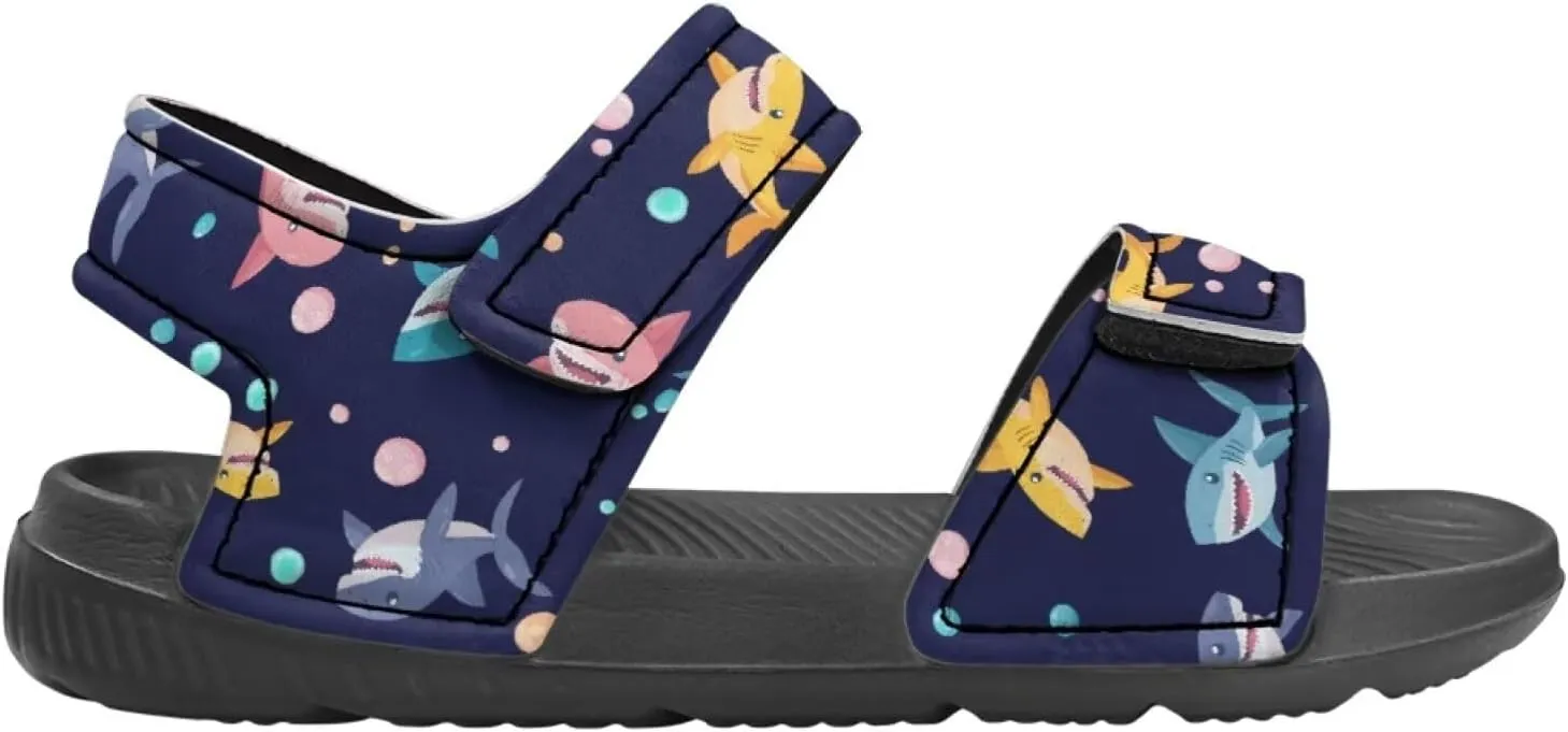 Forchrinse Boys Dragon Sandals Summer Open Toe Hiking Sports Sandal Cool Print PU Leather Beach Water Shoes