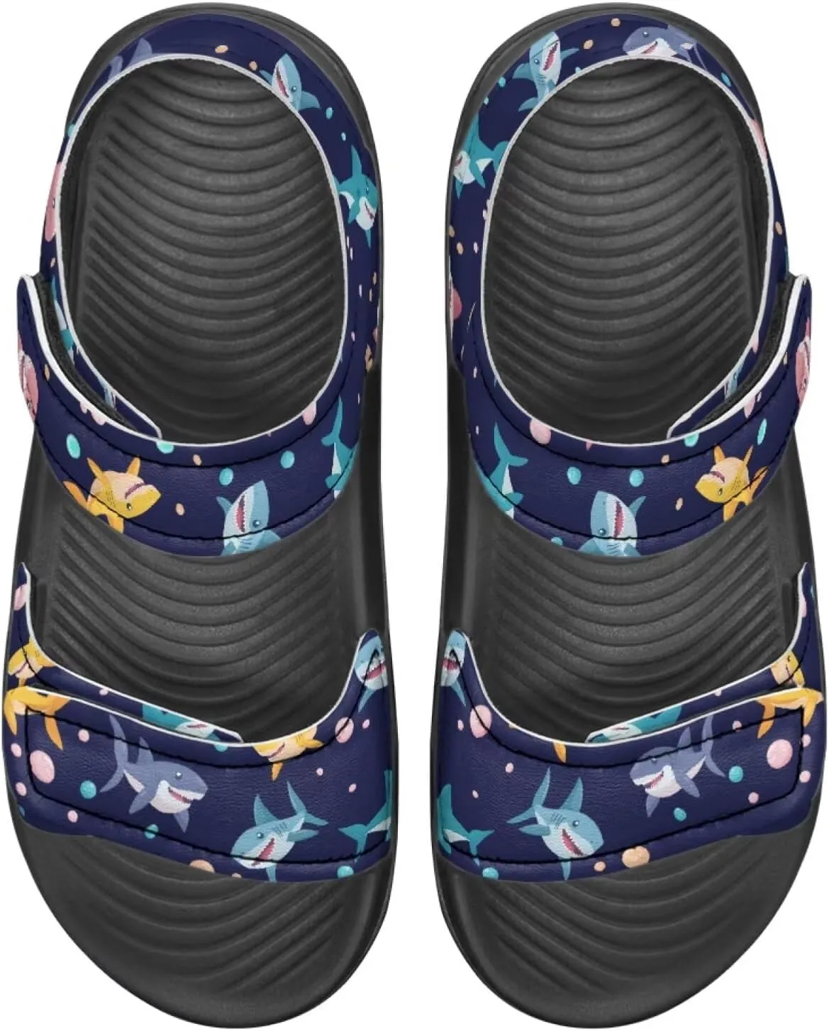 Forchrinse Boys Dragon Sandals Summer Open Toe Hiking Sports Sandal Cool Print PU Leather Beach Water Shoes