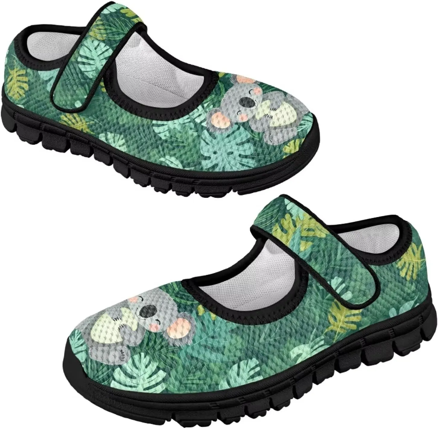 Forchrinse Sunflower Otter Pattern Toddlers Girls Dress Shoes Floral Mary Jane Flats Party School Uniform Shoes Lightweight Flats Sneakers for Kids,Size 11-2.5