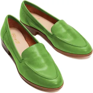 FOWT Women's Wide Width Loafer Shoes Slip On Low Block Stripped Heel Flats Pointed Toe Loafer Comfort Driving Office Loafer Shoes Size 4-16 US