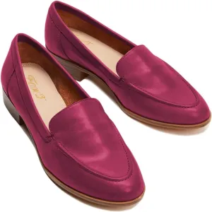 FOWT Women's Wide Width Loafer Shoes Slip On Low Block Stripped Heel Flats Pointed Toe Loafer Comfort Driving Office Loafer Shoes Size 4-16 US