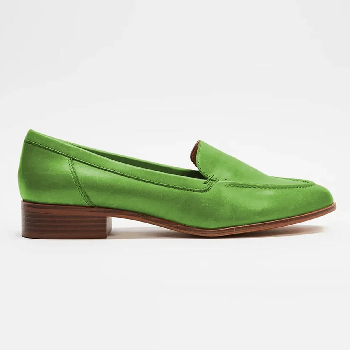 FOWT Women's Wide Width Loafer Shoes Slip On Low Block Stripped Heel Flats Pointed Toe Loafer Comfort Driving Office Loafer Shoes Size 4-16 US