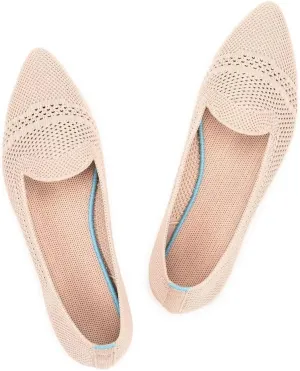 Frank Mully Women's Casual Loafer Flats Slip On Loafer Shoes Comfortable Knit Flat Shoes Classics Pointy Toe Loafer Flats,for Work,Travel