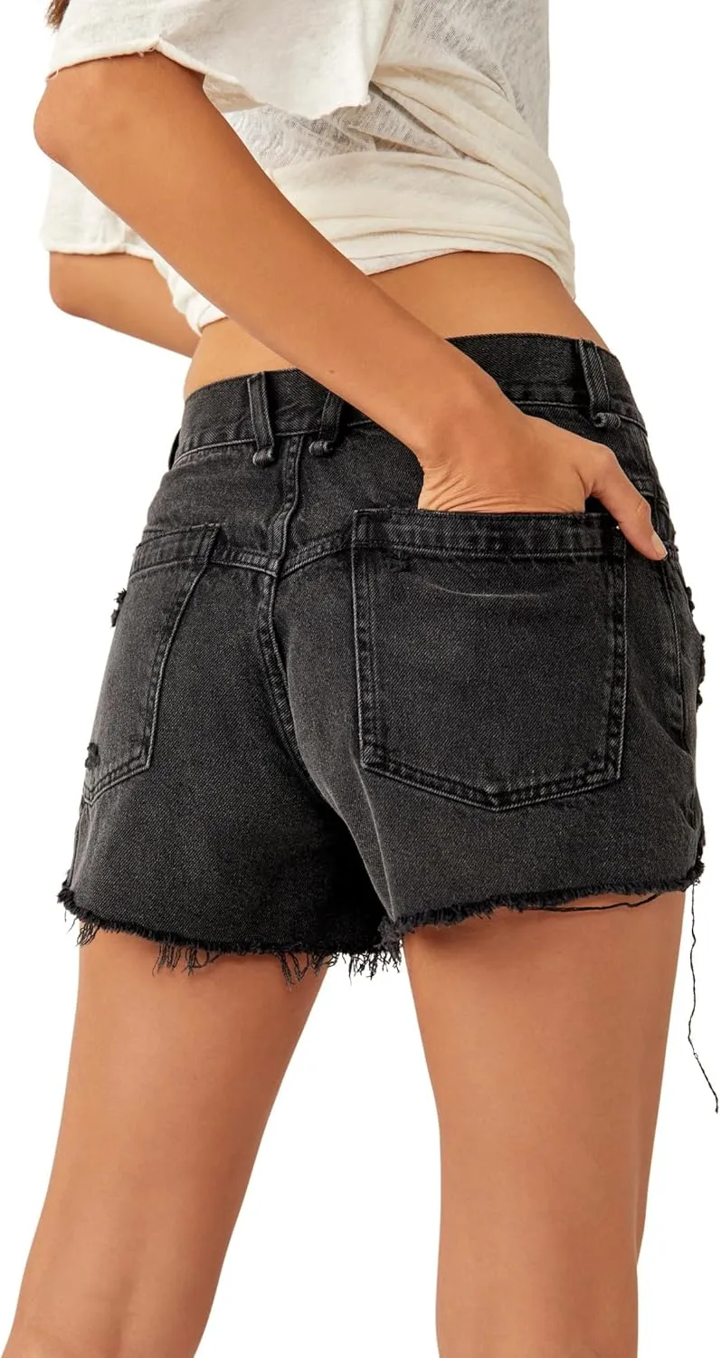 Free People Women's Now or Never Denim Shorts