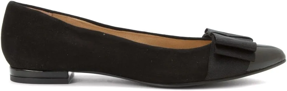 French Sole Onstage Black Suede/Croco