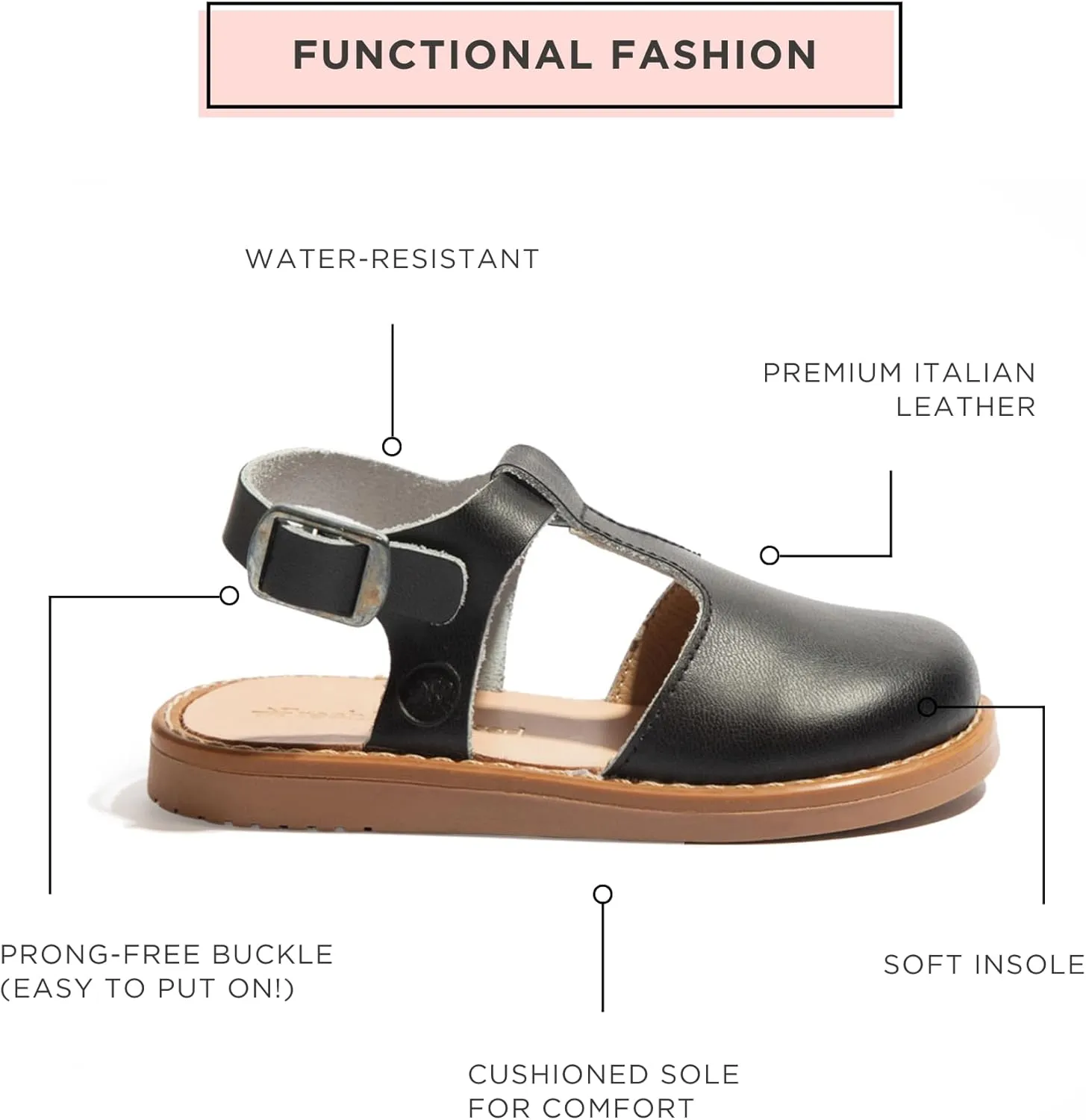 Freshly Picked Little Kids and Toddler Sandals, Comfortable Leather Sandals for Girls and Boys, Kids Sandals