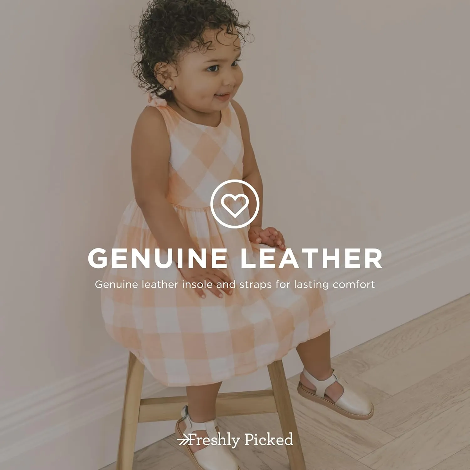Freshly Picked Little Kids and Toddler Sandals, Comfortable Leather Sandals for Girls and Boys, Kids Sandals