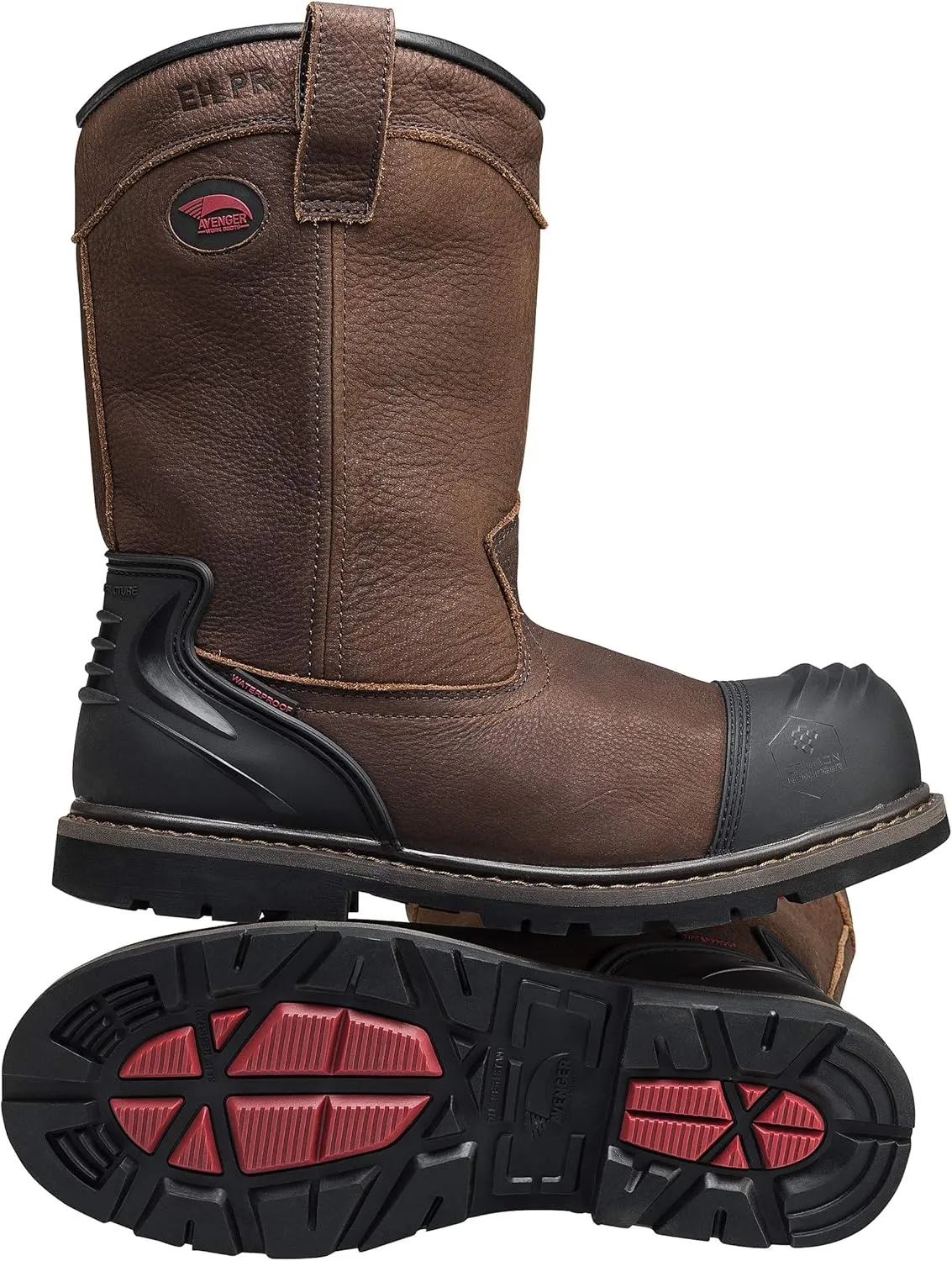FSI FOOTWEAR SPECIALTIES INTERNATIONAL Men's 7896 Hammer 11" Wellington Met Carbon Toe Waterproof EH Work Boot