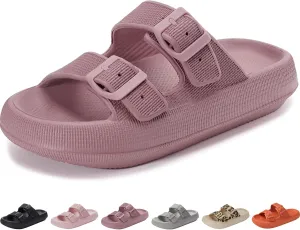 Genuine Pillow Slippers for Women and Men | House Slides Shower Sandals | Extremely Comfy | Cushioned Thick Sole | Cloud Slides | Lightweight Non-Slip Easy to Clean