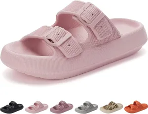 Genuine Pillow Slippers for Women and Men | House Slides Shower Sandals | Extremely Comfy | Cushioned Thick Sole | Cloud Slides | Lightweight Non-Slip Easy to Clean