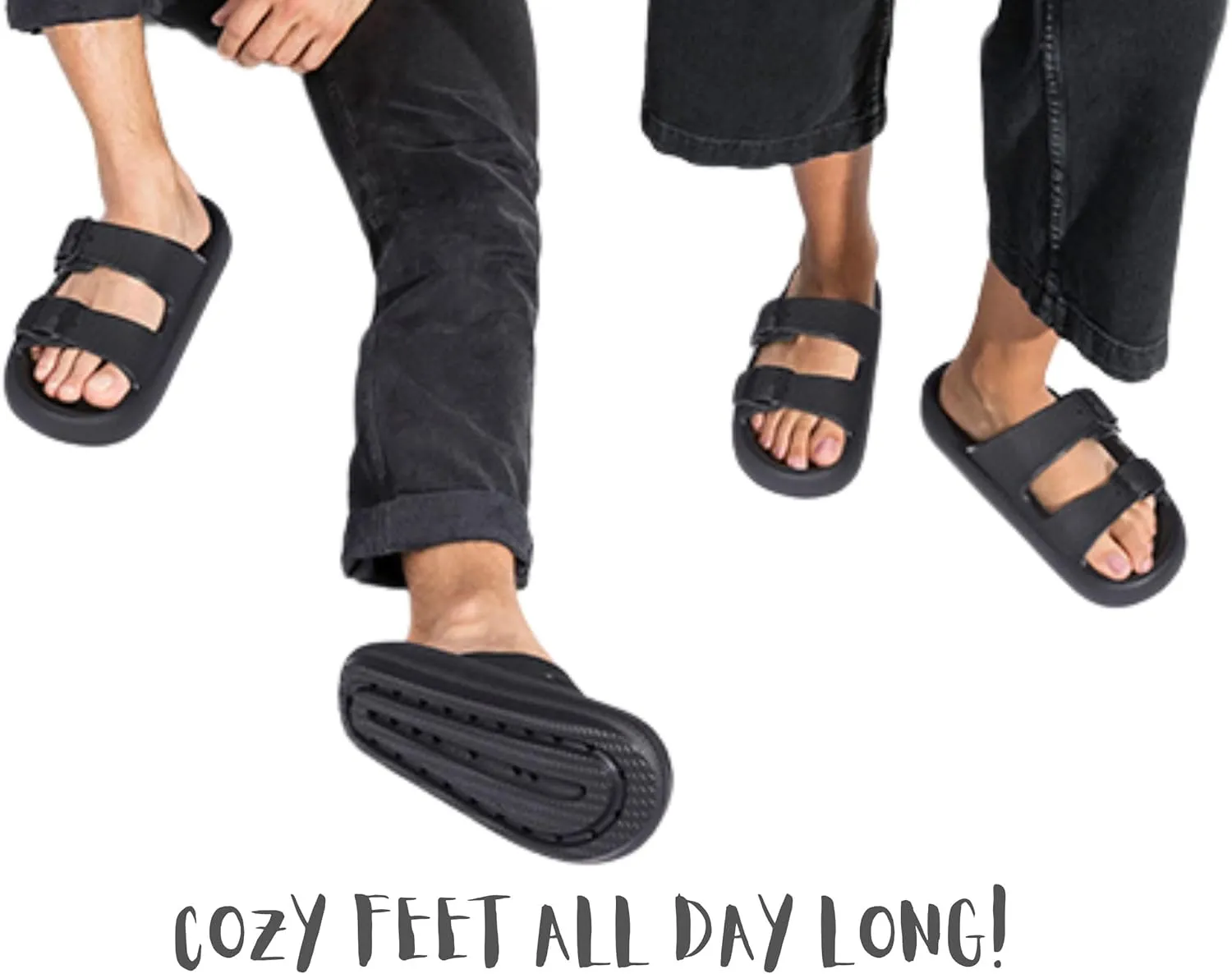 Genuine Pillow Slippers for Women and Men | House Slides Shower Sandals | Extremely Comfy | Cushioned Thick Sole | Cloud Slides | Lightweight Non-Slip Easy to Clean