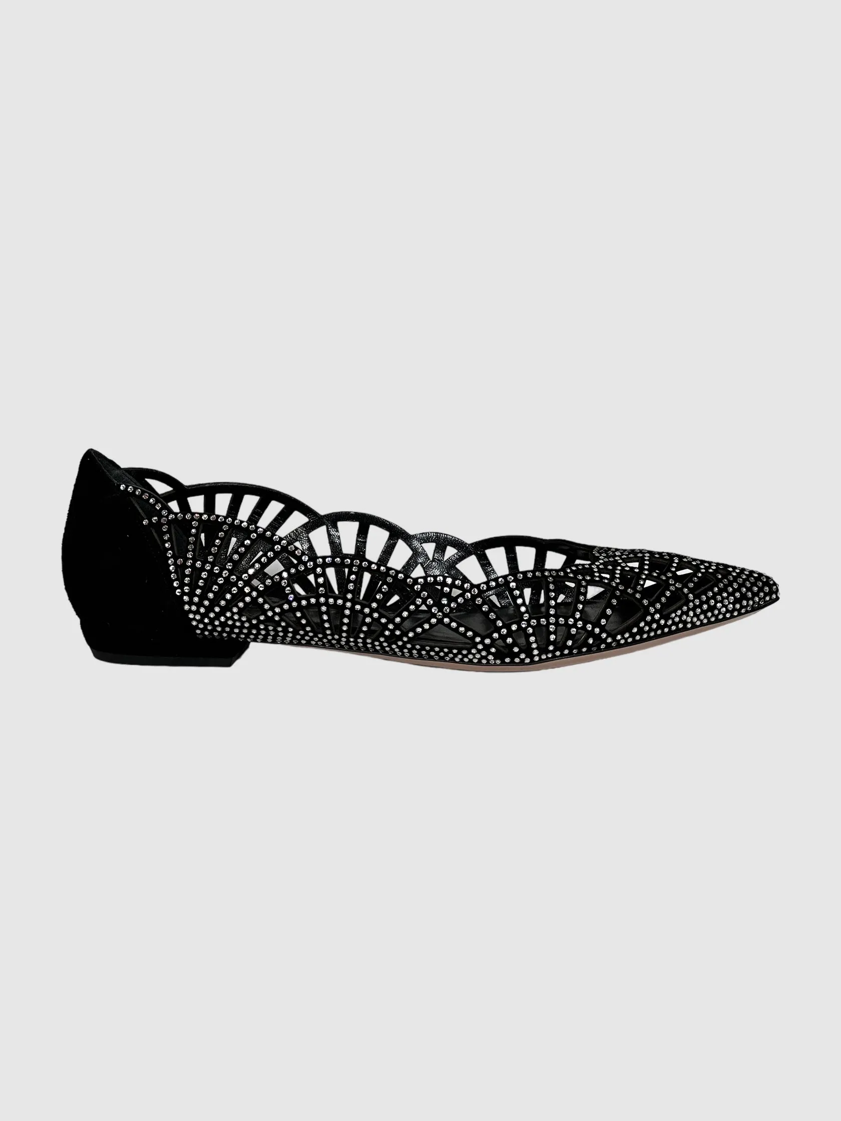 Giorgio Armani Crystal Embellishments Ballet Flats - Size 37