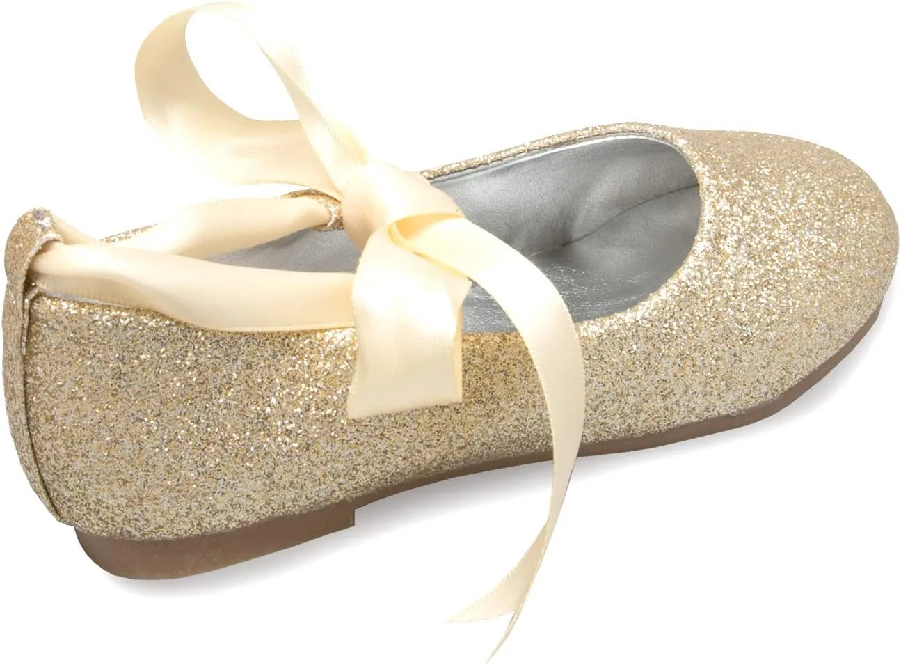 Girls Adorable Ballerina Mary Jane Flats Ribbon Tie Shoes