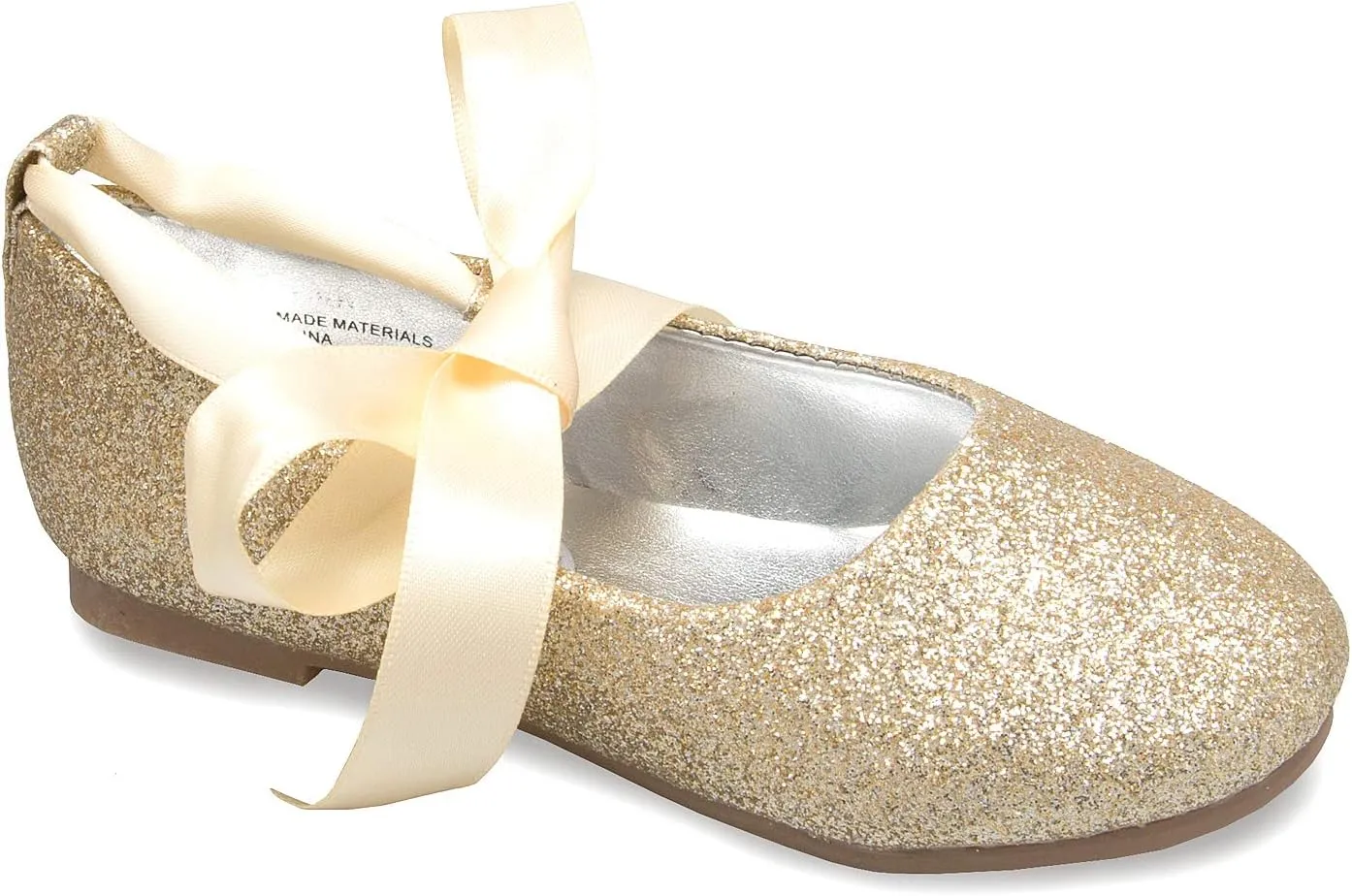 Girls Adorable Ballerina Mary Jane Flats Ribbon Tie Shoes