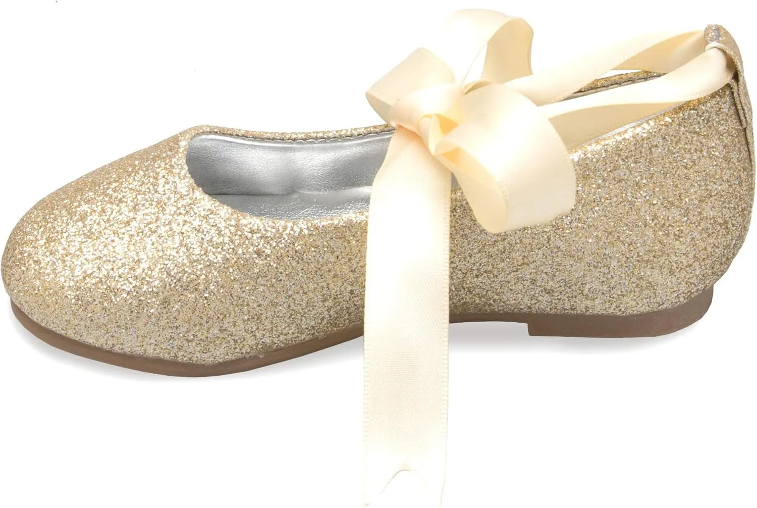 Girls Adorable Ballerina Mary Jane Flats Ribbon Tie Shoes