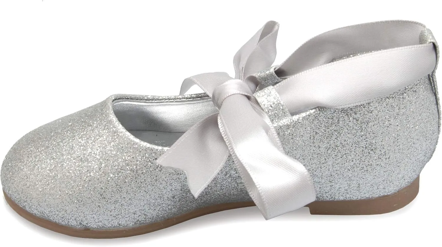 Girls Adorable Ballerina Mary Jane Flats Ribbon Tie Shoes