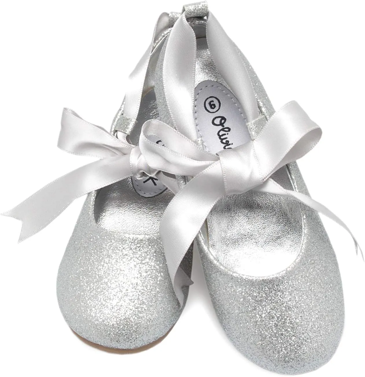 Girls Adorable Ballerina Mary Jane Flats Ribbon Tie Shoes
