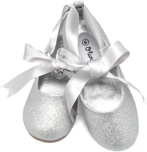 Girls Adorable Ballerina Mary Jane Flats Ribbon Tie Shoes