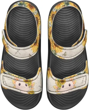 Girls Axolotl Sandals Summer Sport Athletic Sandals Leather Beach Water Shoes for Toddler/Little Kid/Big Kid