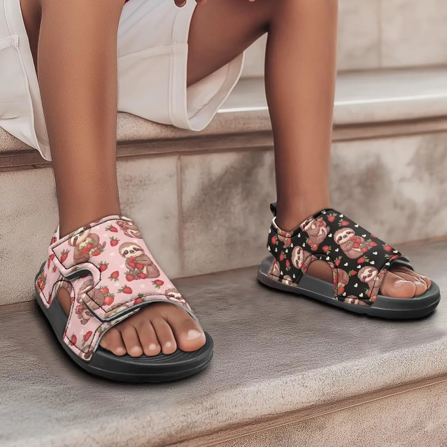 Girls Cat Sandals Cute Cartoon Kids Summer Outdoor Athletic Sport Water Sandals for School/Hiking/Beach