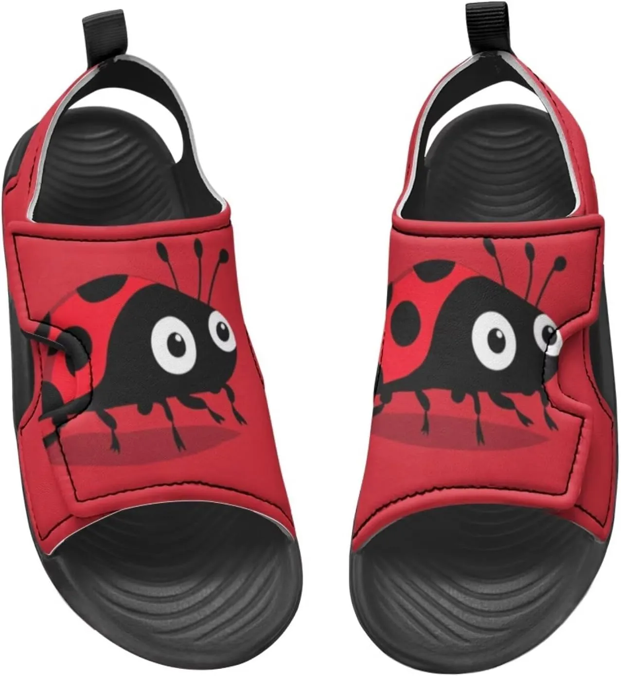 Girls Ladybug Sandals Kids Toddler Summer Hiking Water Shoes Open Toe Athletic Outdoor Sport Sandals
