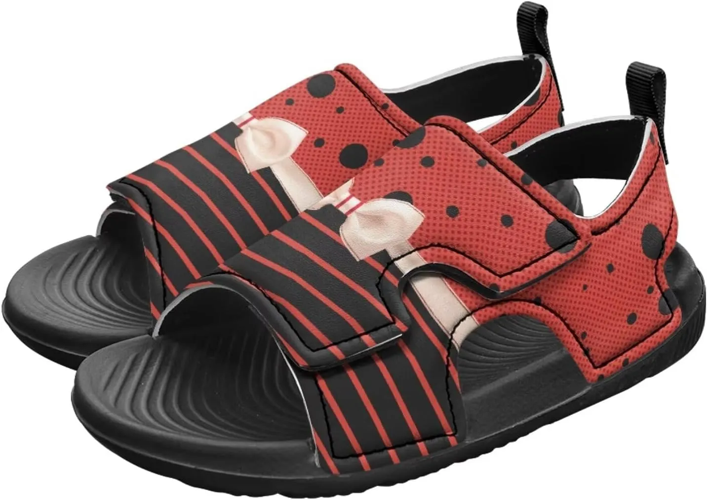 Girls Ladybug Sandals Kids Toddler Summer Hiking Water Shoes Open Toe Athletic Outdoor Sport Sandals