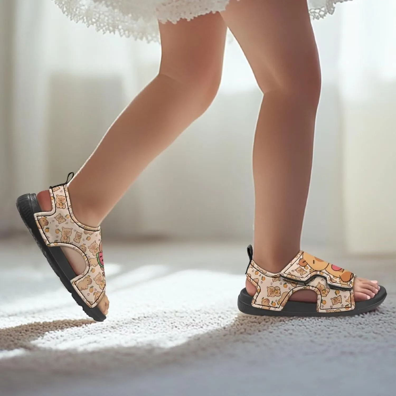 Girls Ladybug Sandals Kids Toddler Summer Hiking Water Shoes Open Toe Athletic Outdoor Sport Sandals