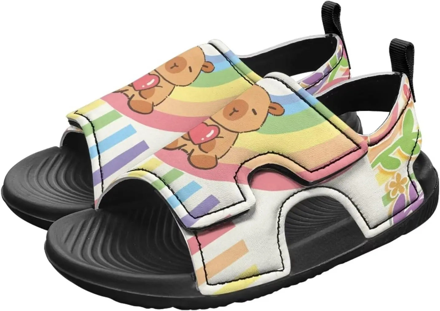 Girls Pink Axolotl Sandals Fashion Mushroom Pool Water Shoes Open Toe Outdoor Summer Hiking Athletic Sandals for Toddler Kids